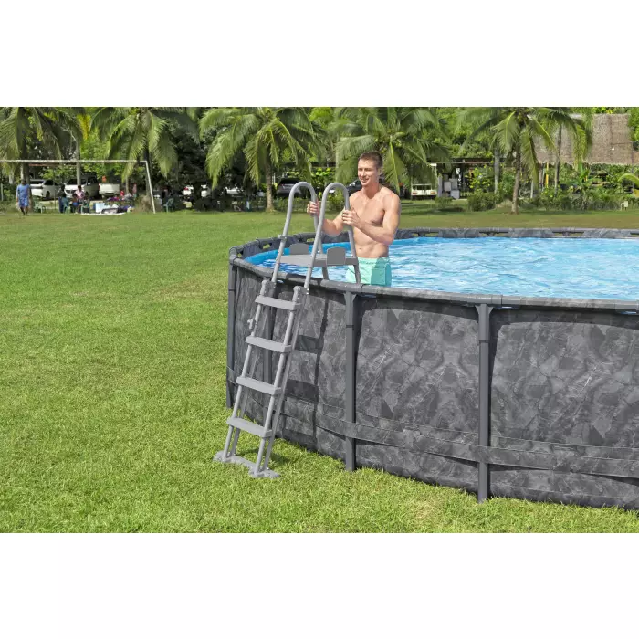 Каркасный бассейн Bestway 561JZ BW, 671х132см "APX 365", 40377л, песочный фильтр-насос, лестница, тент, полисферы фото 6